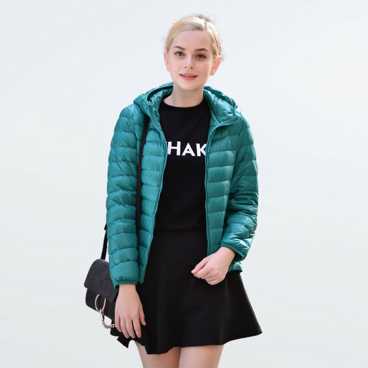 LIYANNA™ - Comfy Plus Size Lightweight Hooded Long Sleeve Puffer Jacket