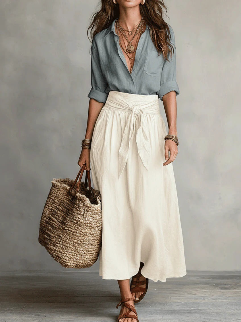 ODETTE™ - Elegant Two-Piece Midi Set