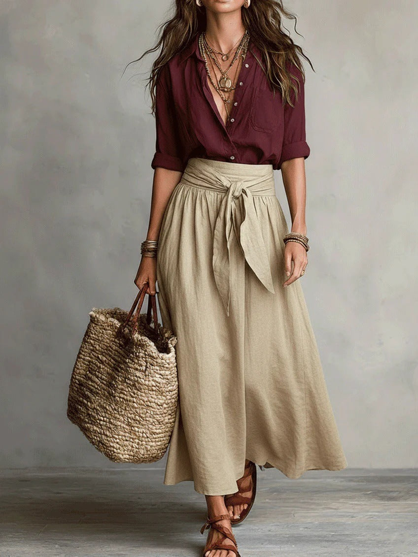 ODETTE™ - Elegant Two-Piece Midi Set