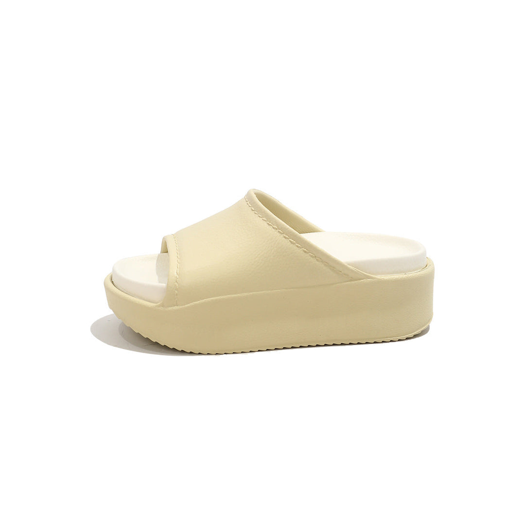 Nora™ Leather Platform Slide – Effortless Style, All-Day Comfort