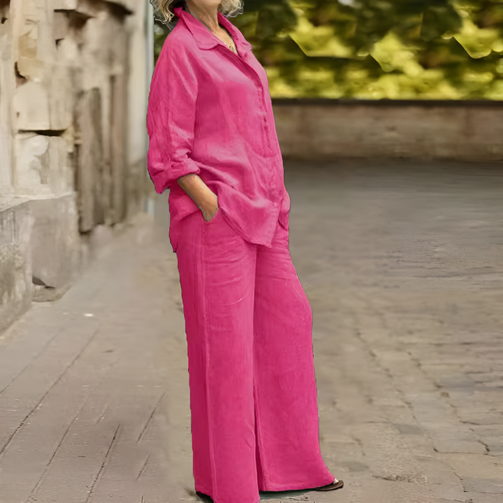LARA™ – Linen Shirt Set