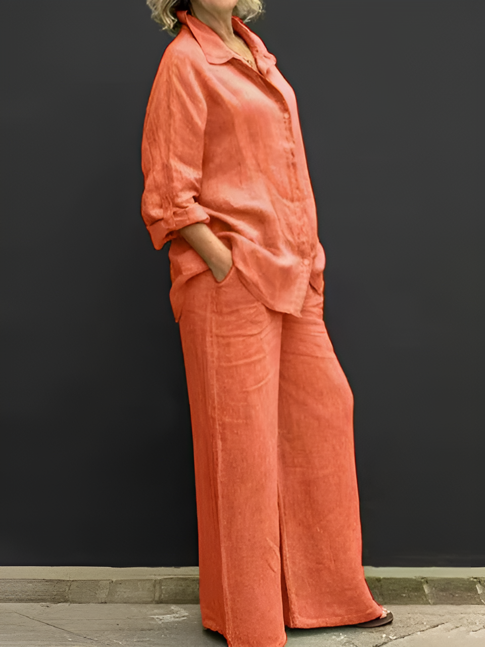LARA™ – Linen Shirt Set