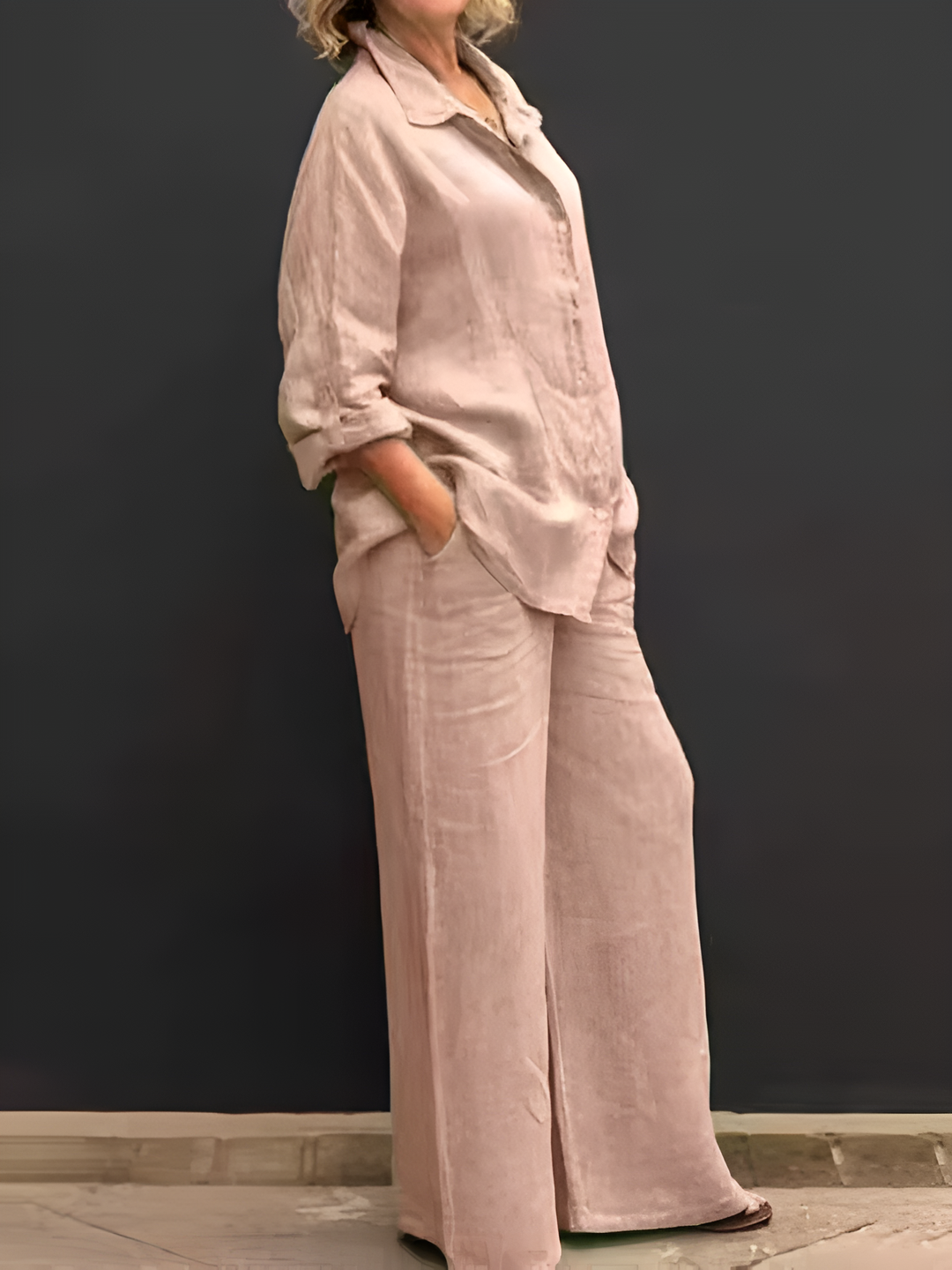 LARA™ – Linen Shirt Set