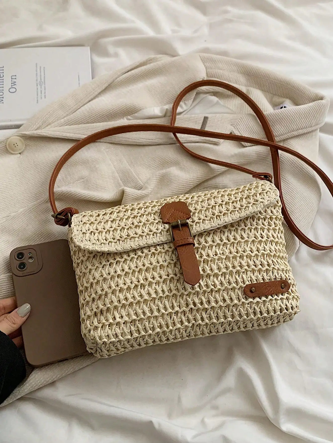 GISELE™ – Straw Crossbody Bag