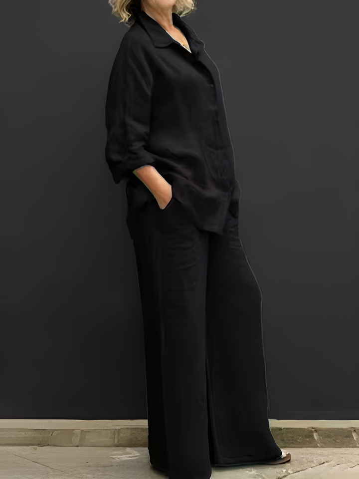 LARA™ – Linen Shirt Set