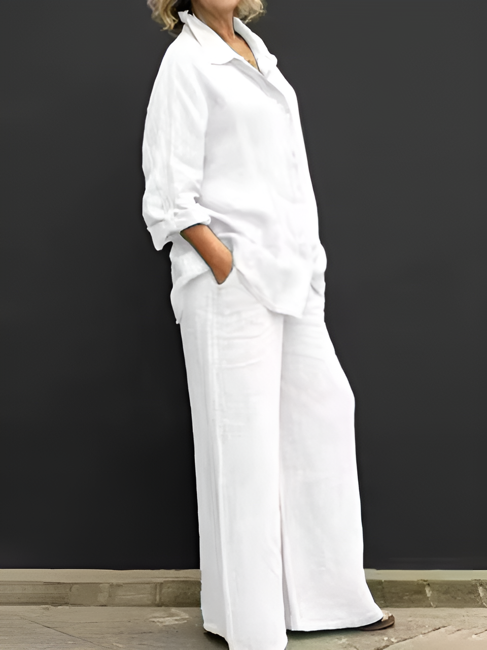 LARA™ – Linen Shirt Set