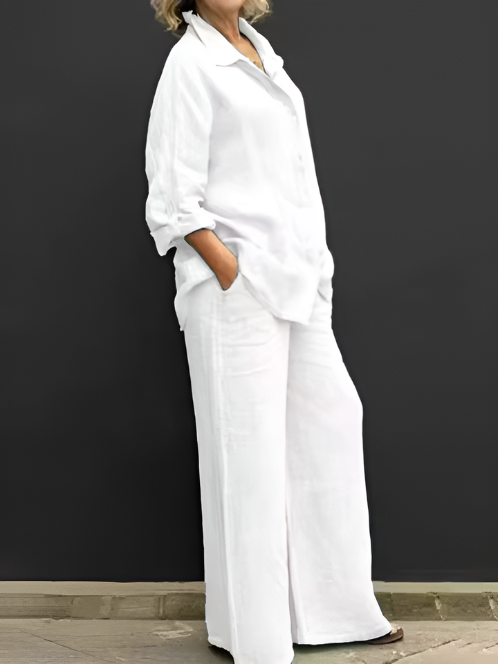 LARA™ – Linen Shirt Set