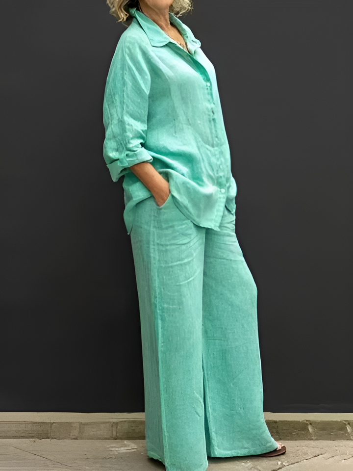 LARA™ – Linen Shirt Set