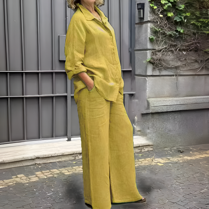 LARA™ – Linen Shirt Set