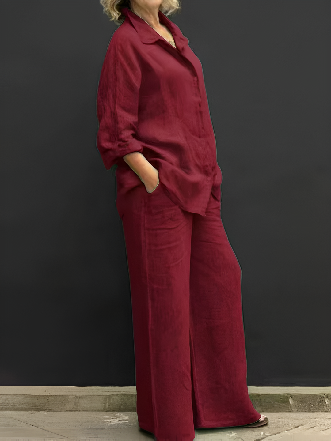 LARA™ – Linen Shirt Set