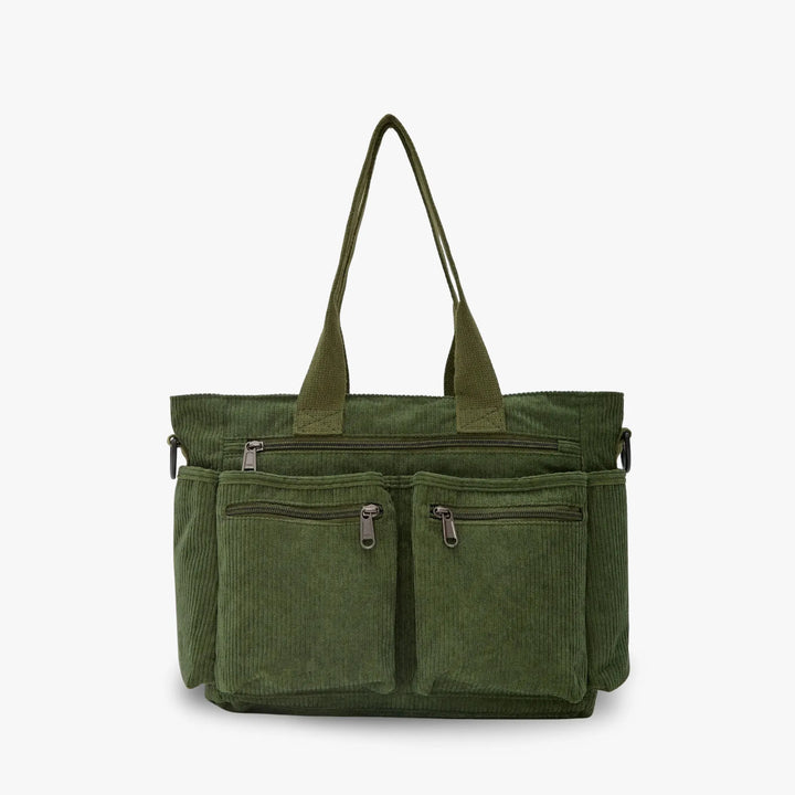 SIMONE™ – Spacious Corduroy Shoulder Bag