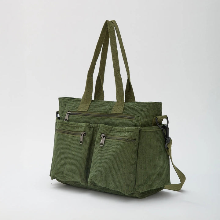 SIMONE™ – Spacious Corduroy Shoulder Bag