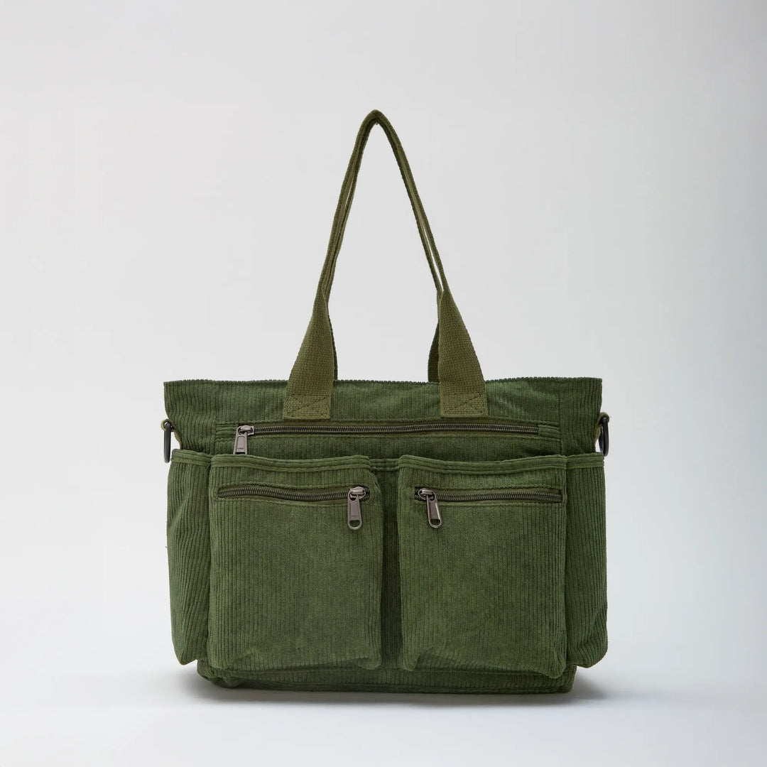 SIMONE™ – Spacious Corduroy Shoulder Bag
