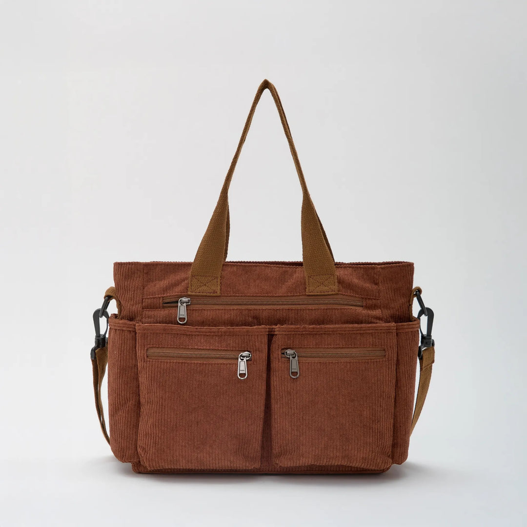 SIMONE™ – Spacious Corduroy Shoulder Bag