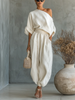 Sophie Off-Shoulder Top and Tapered Trousers Set