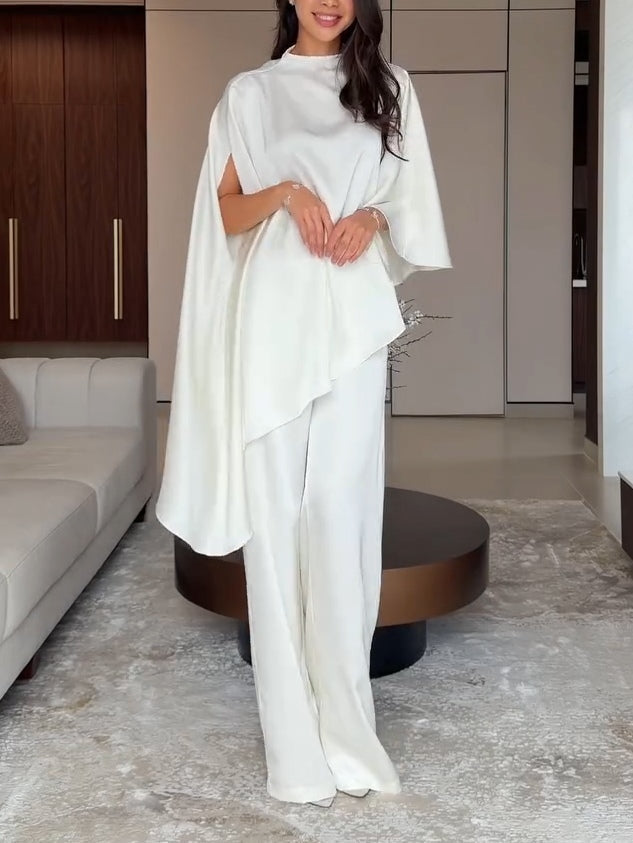 Samantha Satin Top and Trousers Set
