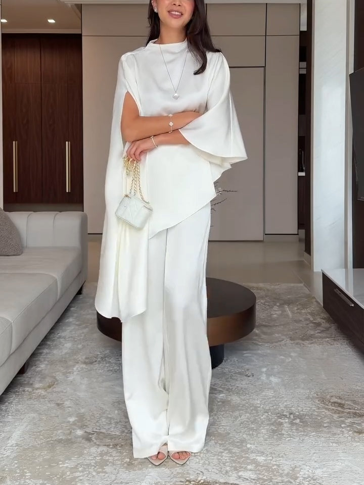 Samantha Satin Top and Trousers Set