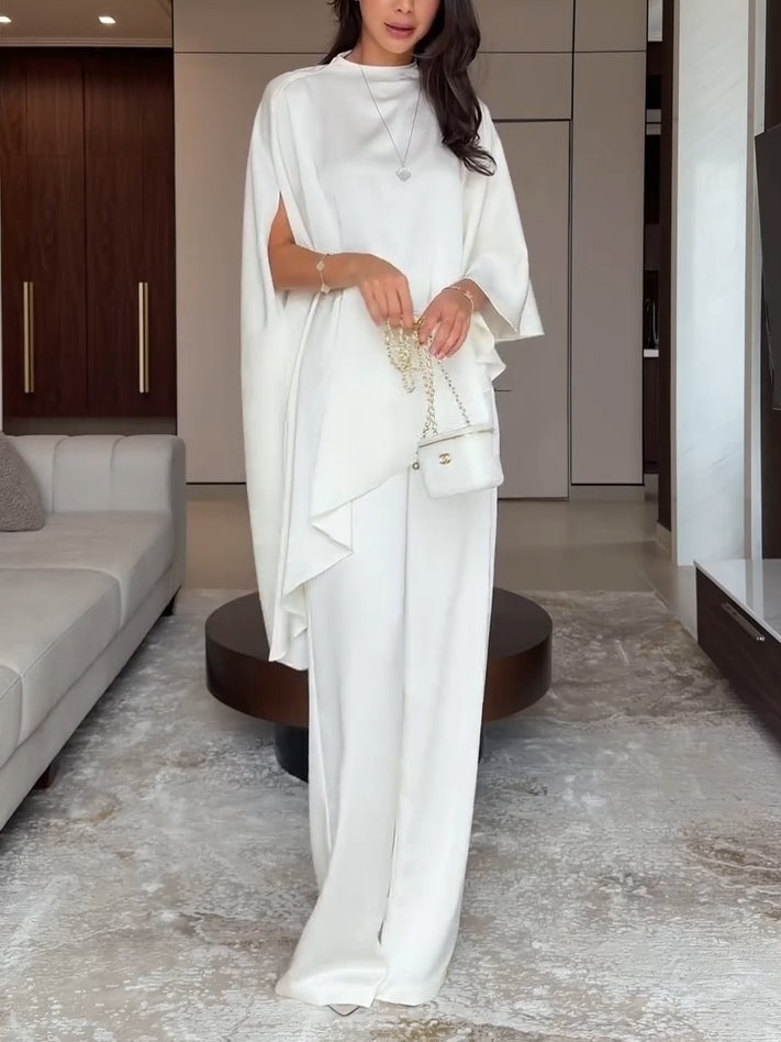 Samantha Satin Top and Trousers Set