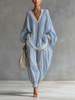 Sofia Blue Striped Two-piece Set