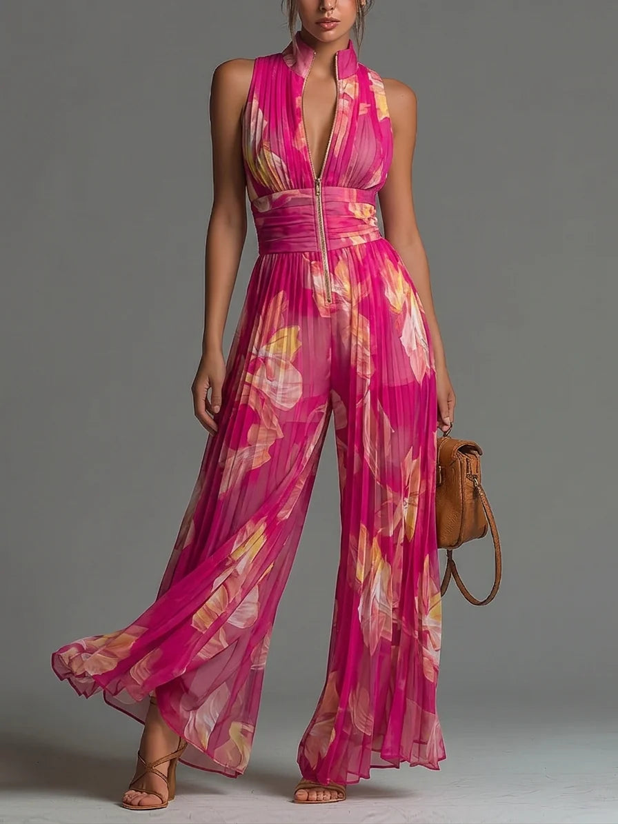 ROSELYN™ – Pleated Wide-Leg Jumpsuit