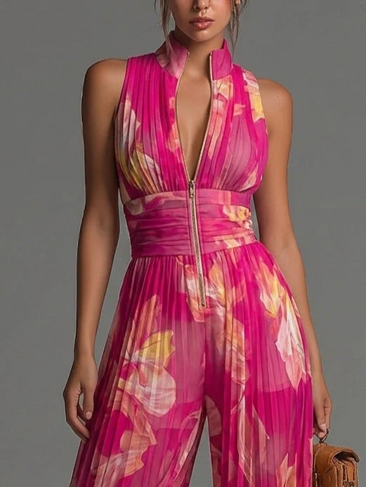 ROSELYN™ – Pleated Wide-Leg Jumpsuit