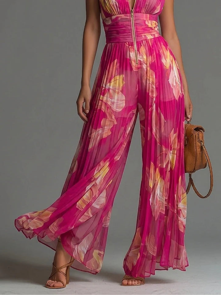 ROSELYN™ – Pleated Wide-Leg Jumpsuit