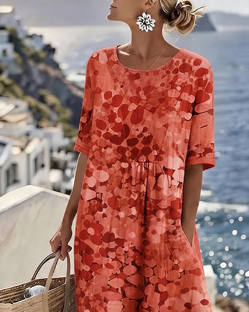 ISABELLE™ – Floral Print Midi Dress