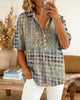 ANNE™ – Painted Spot Button Blouse