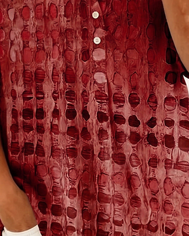 ANNE™ – Painted Spot Button Blouse