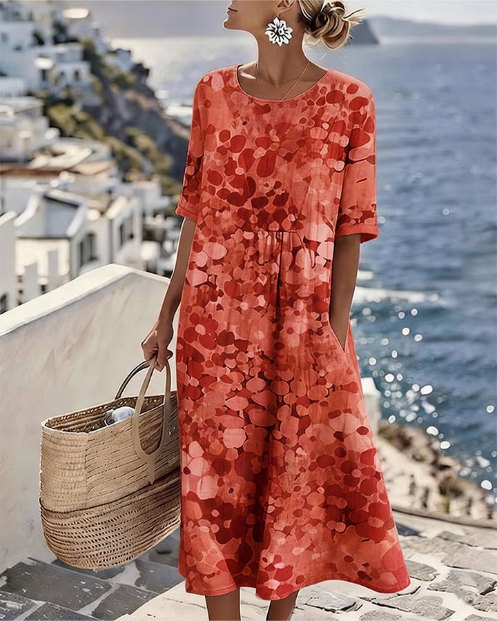 ISABELLE™ – Floral Print Midi Dress