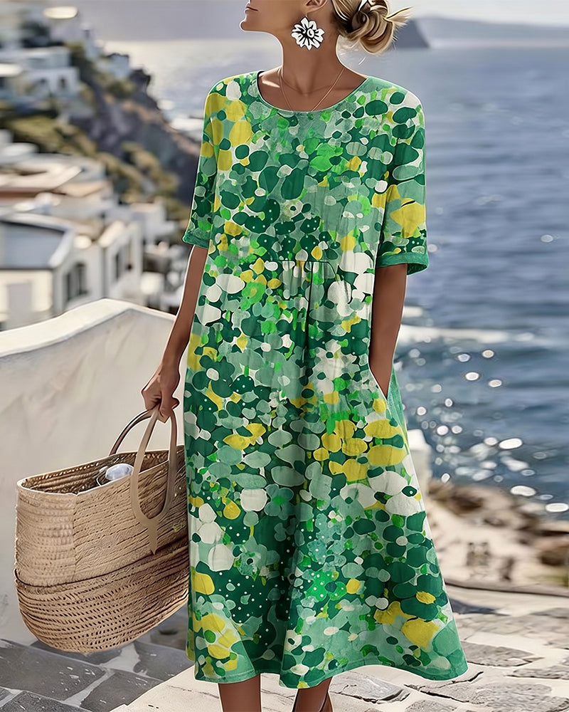 ISABELLE™ – Floral Print Midi Dress