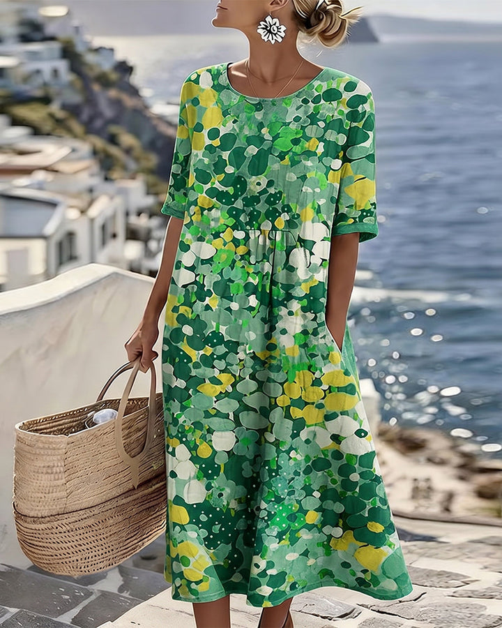 ISABELLE™ – Floral Print Midi Dress