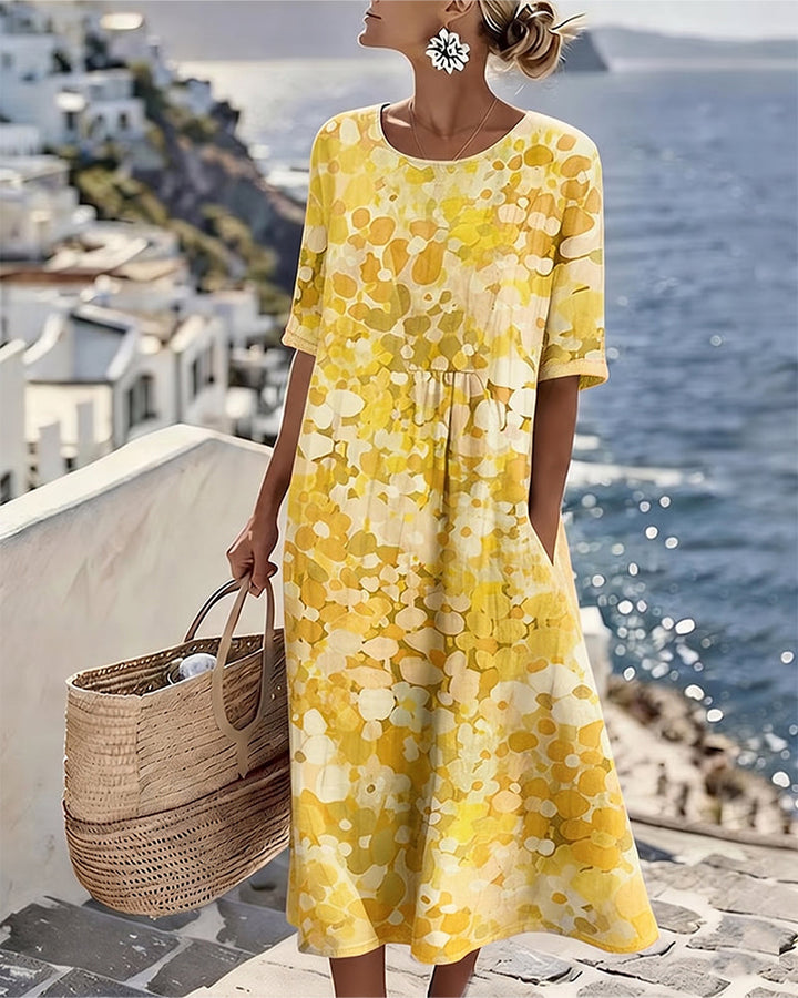 ISABELLE™ – Floral Print Midi Dress