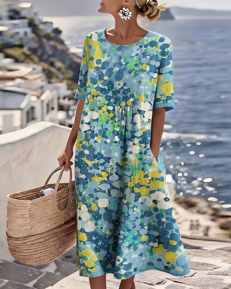 ISABELLE™ – Floral Print Midi Dress