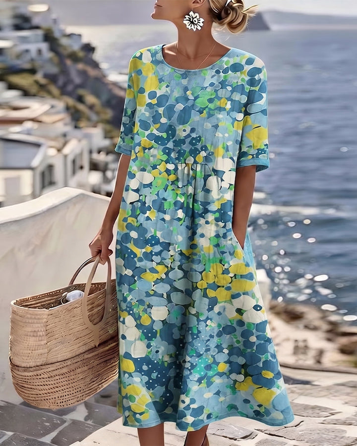 ISABELLE™ – Floral Print Midi Dress