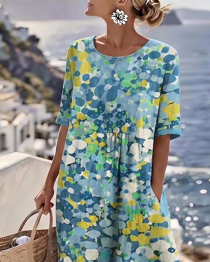 ISABELLE™ – Floral Print Midi Dress
