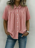 ANNE™ – Classic Gingham Short Sleeve Blouse