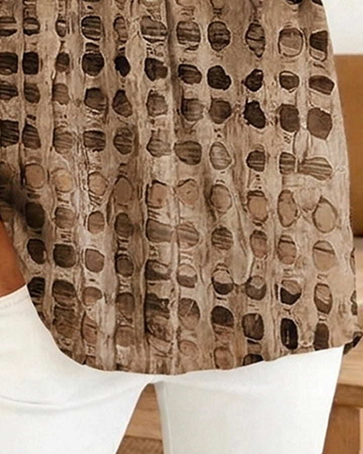 ANNE™ – Painted Spot Button Blouse