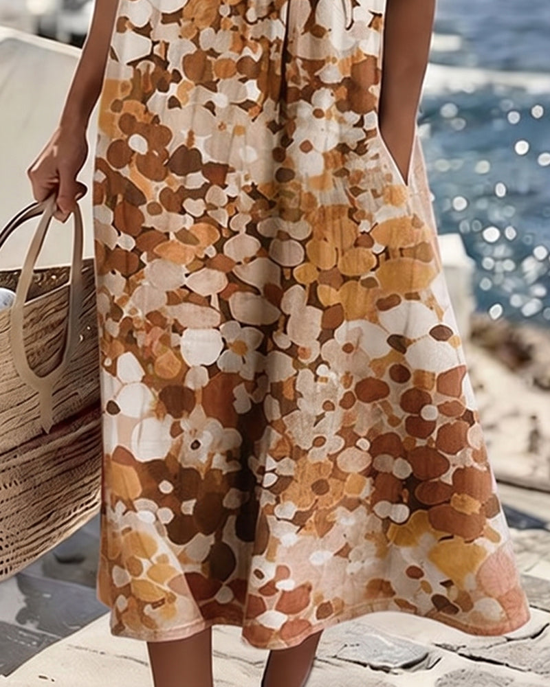 ISABELLE™ – Floral Print Midi Dress