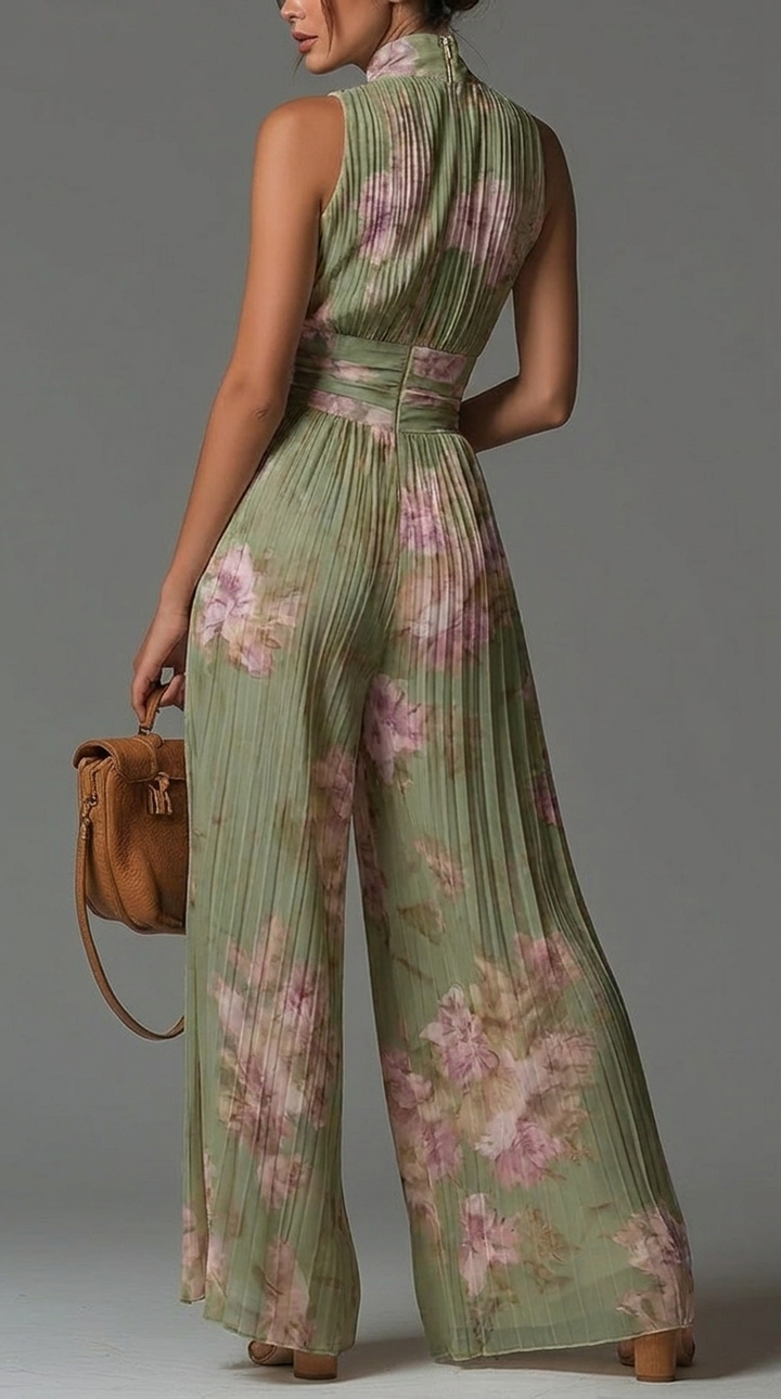 ROSELYN™ – Pleated Wide-Leg Jumpsuit