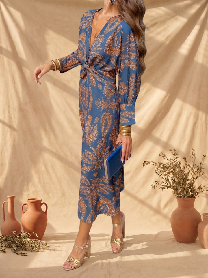 Celeste | Midi Dress with Floral Elegance