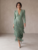 Chiara | Elegant Dress with Fringed Sleeves