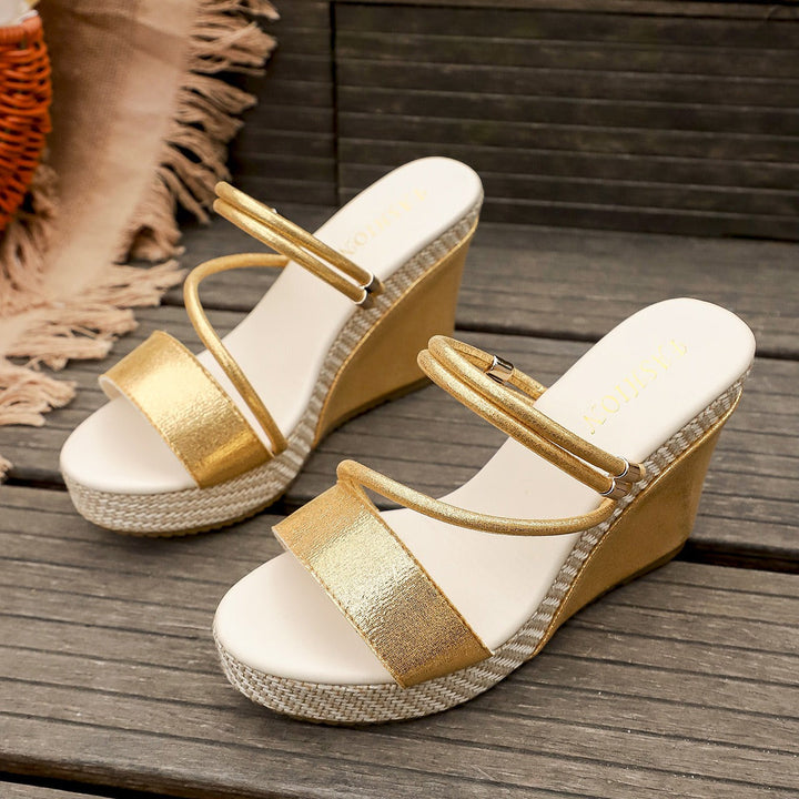 Cora™ Woven Wedge Sandal – Elegant Height, All-Day Comfort