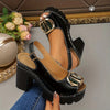 Sofia™ Buckle Platform Heel – Bold Style, Comfortable All Day
