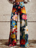 FLEUR™ - Chic Floral Wide-Leg Trousers