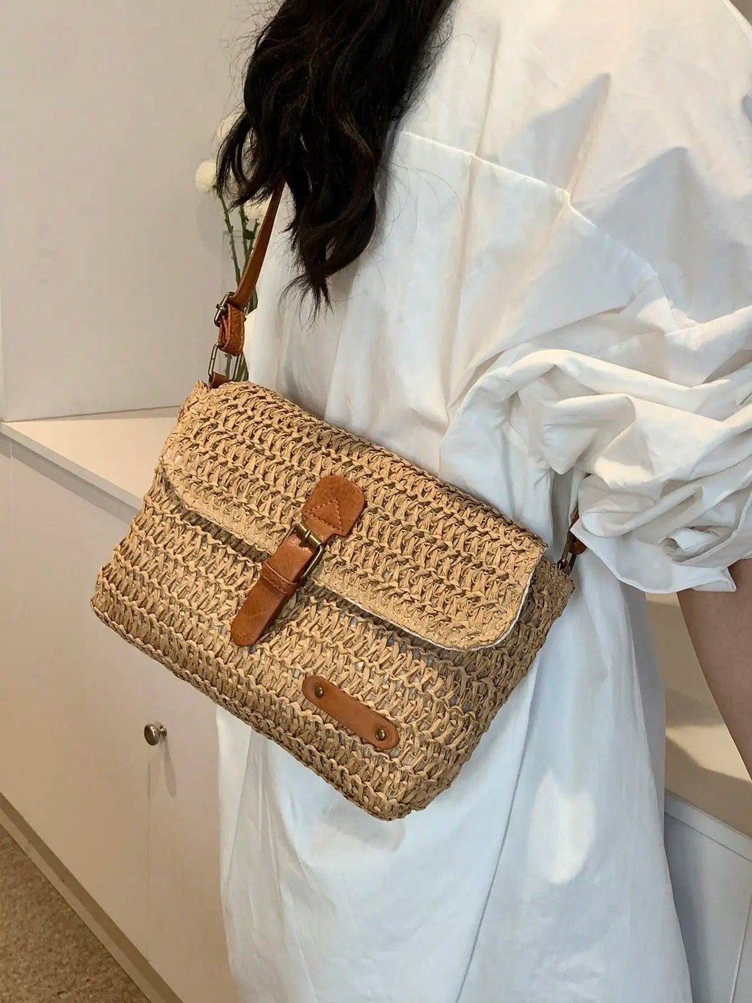 GISELE™ – Straw Crossbody Bag