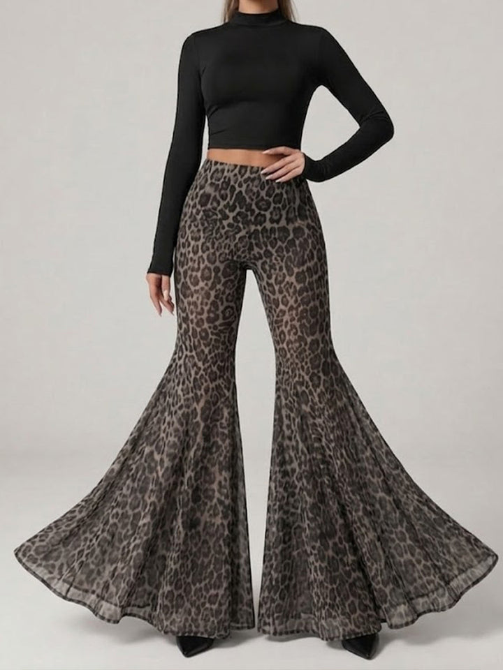 ANOUK™ – Leopard Print Wide Flare Trousers