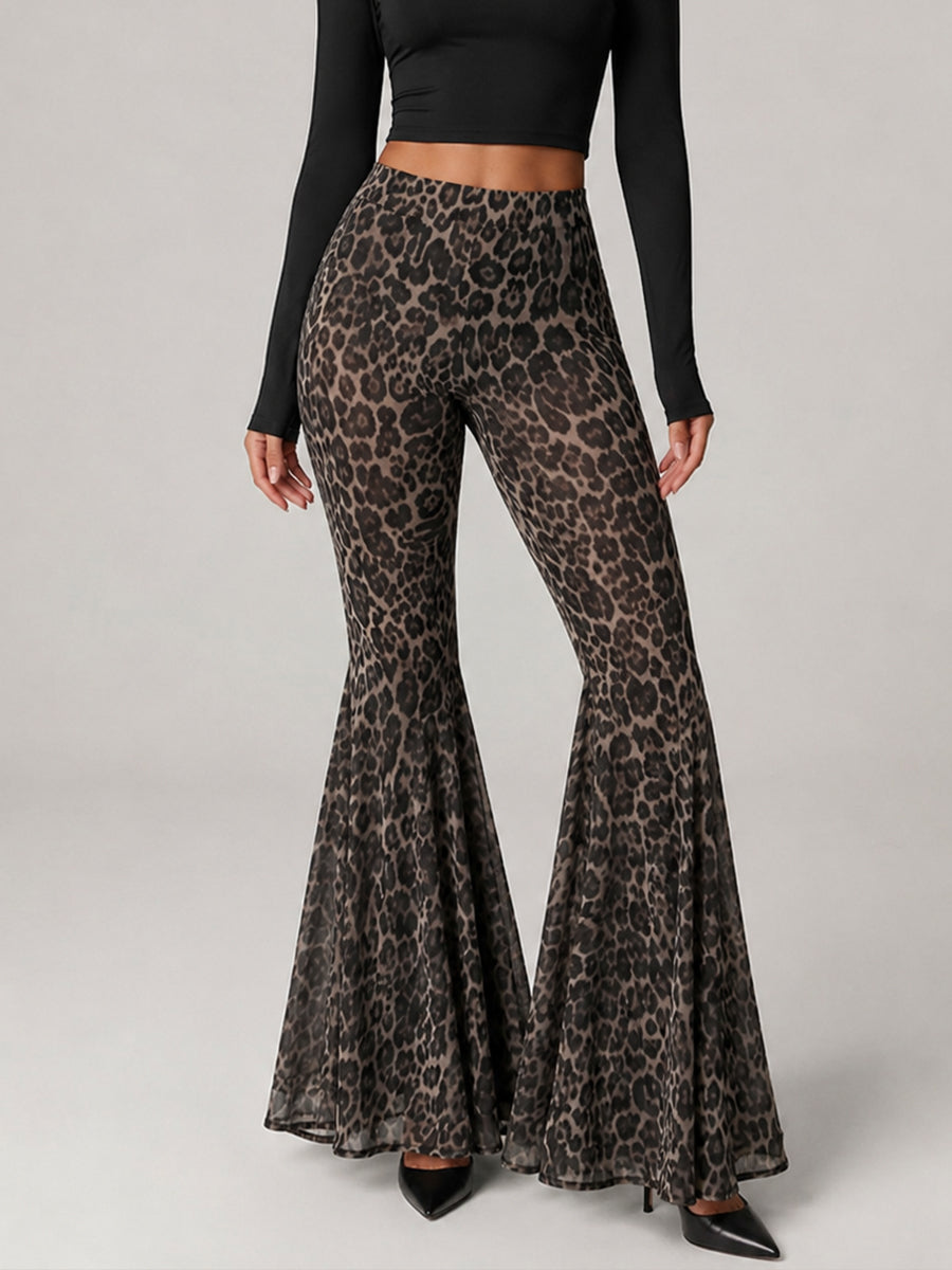ANOUK™ – Leopard Print Wide Flare Trousers