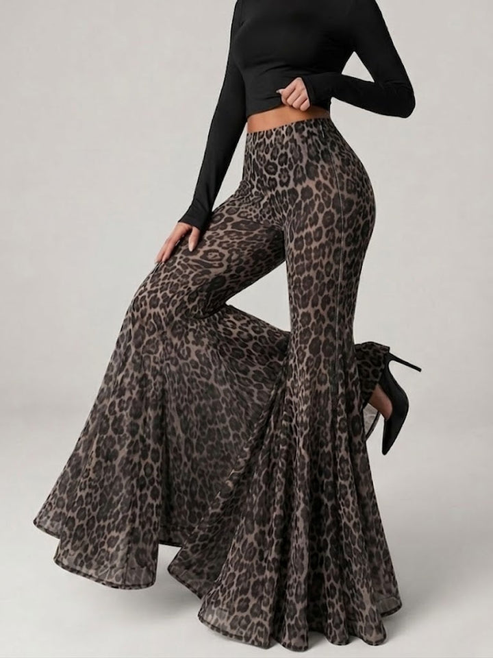 ANOUK™ – Leopard Print Wide Flare Trousers