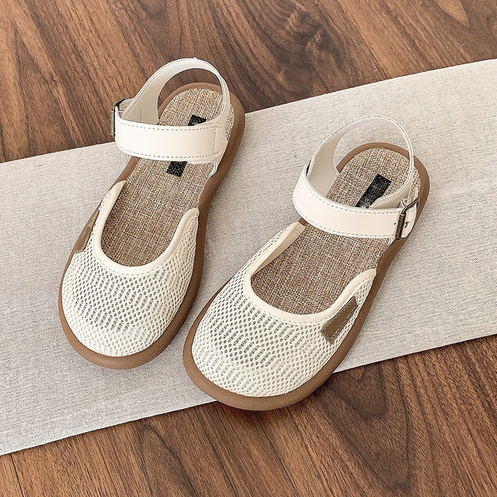 Wren™ | Breathable Mesh Flat Sandals with Ankle Strap